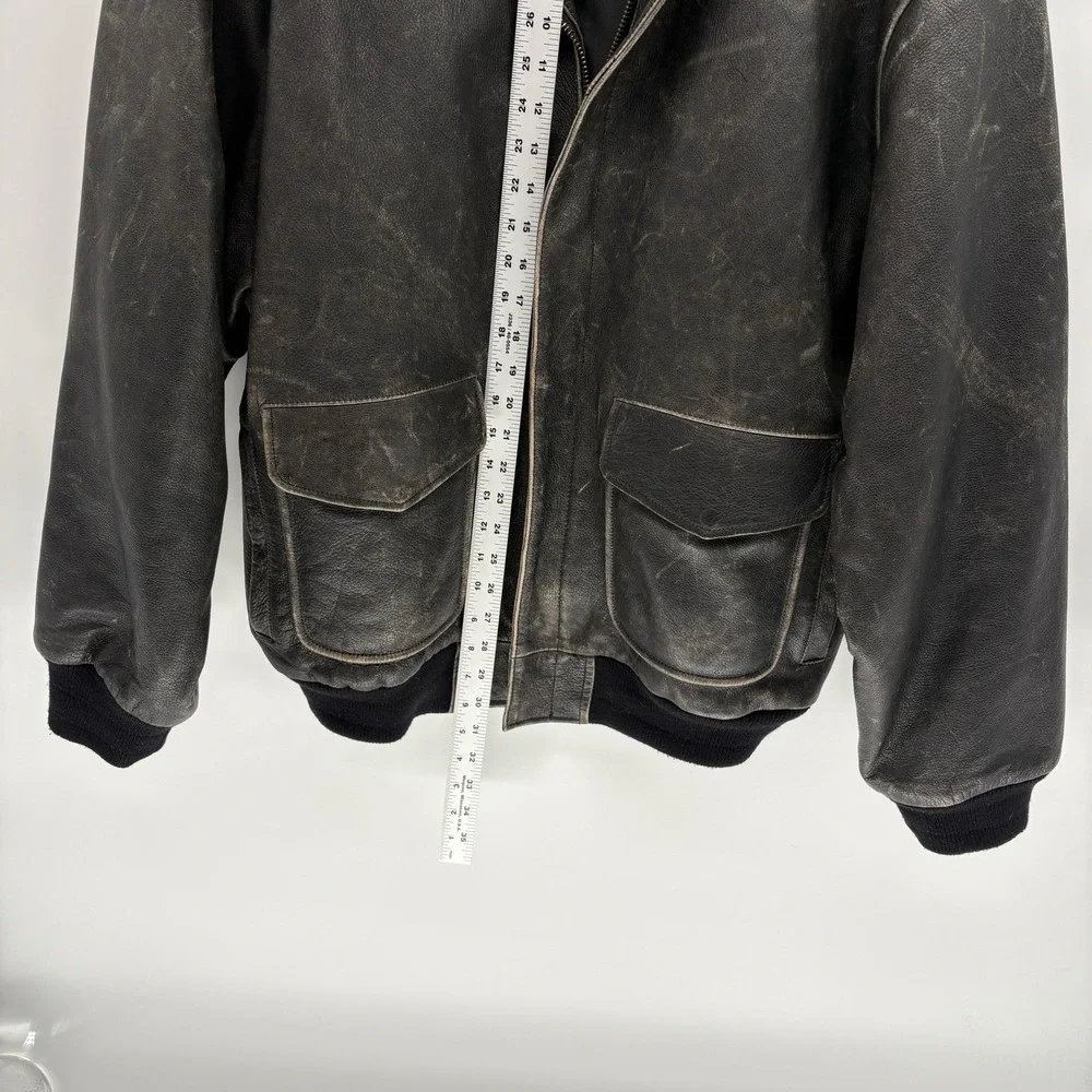 Vintage American Classics Leather Aviator A-2 Bomber Jacket Retro Flight XL